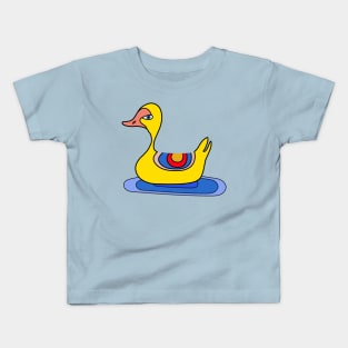 Hippie Rubber Duck Swimming Kids T-Shirt